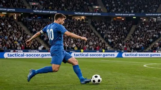 Mediocampista ofensivo de Tactical Soccer a punto de patear la pelota